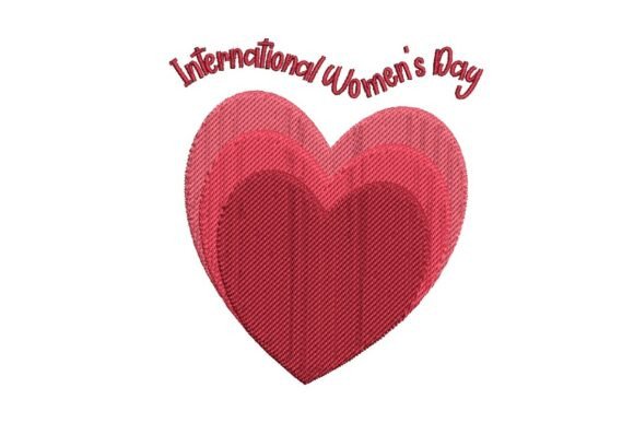 Layered Hearts International Women’s Day Embroidery